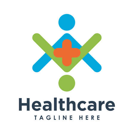 Health Care and Medical Logo Design Vector illustrationのイラスト素材