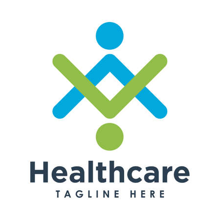 Health Care and Medical Logo Design Vector illustrationのイラスト素材