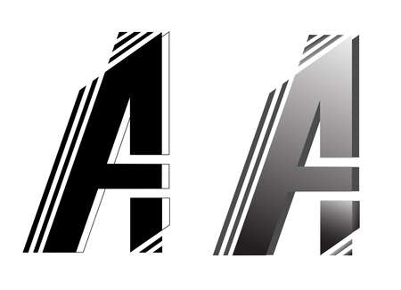 an element for a logo or a ready-made logo for a word with a capital letterのイラスト素材