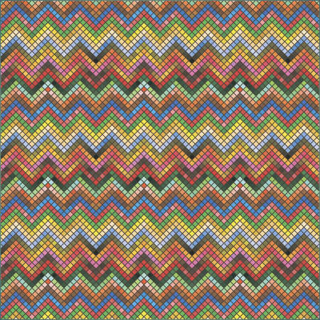 Illustration Seamless Geometry Multicolor patternの写真素材