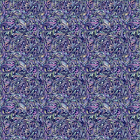 Illustration Seamless Floral multicolor pattern wallpaperの写真素材