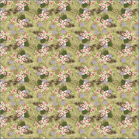 Illustration colorful Blooming Flower patternの写真素材