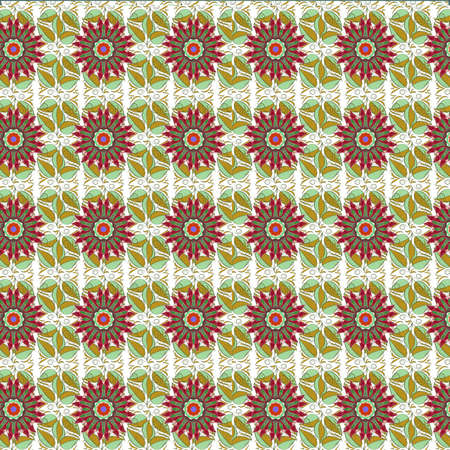 Illustration texture flower pattern wallpaperの写真素材