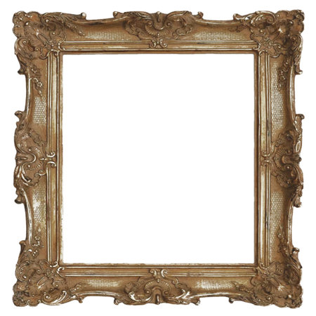Antique frames isolated on pictureの写真素材