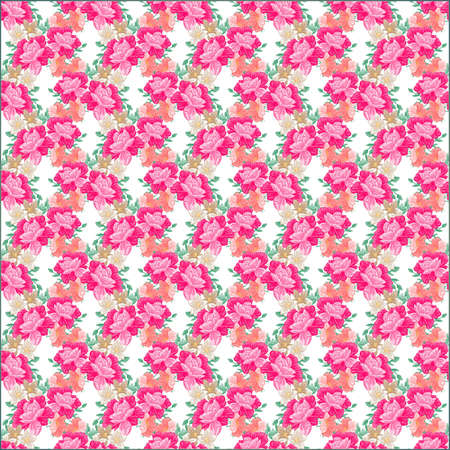 Illustration floral Seamless pattern wallpaperの写真素材