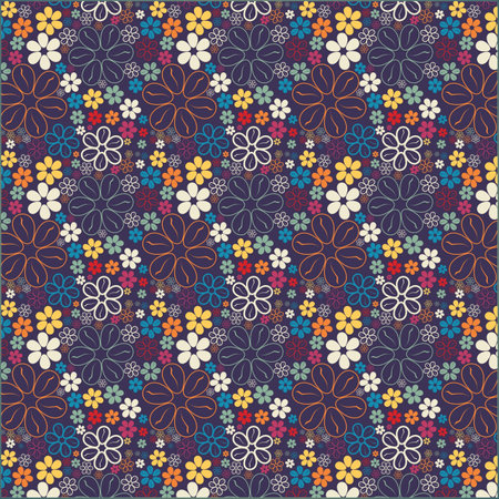 Illustration Abstract floral pattern wallpaperの写真素材