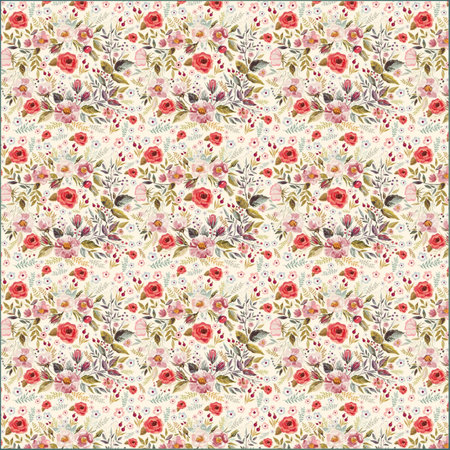 Illustration Abstract floral wreath patternの写真素材