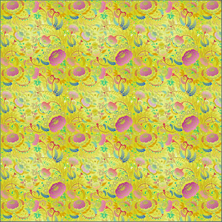 Illustration Seamless floral design pattern wallpaperの写真素材