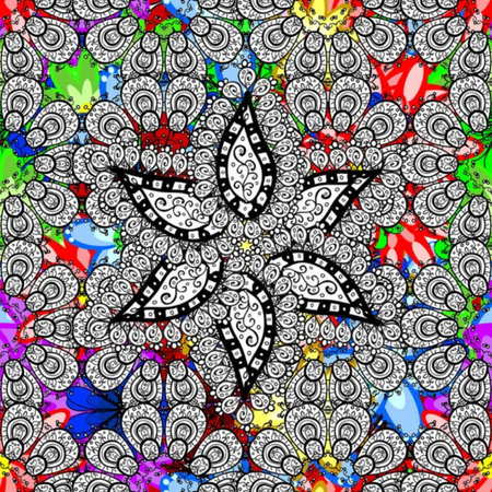 Illustration Abstract texture flower patternの写真素材