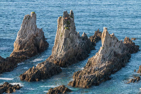 The beach of Gueirua, famous in Asturias