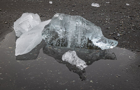 Icebergs in Jokulsarlon glacier lagoon, Iceland