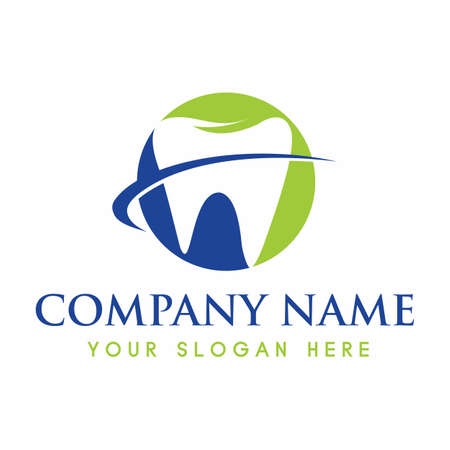 Dental Logo Design.Creative Dentist Logo. Dental Clinic Creative Company Vector Logo.のイラスト素材