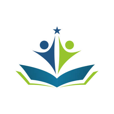 vector  studying symbols and education icons Logo designのイラスト素材
