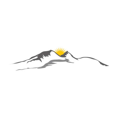 Mountain landcape logo designのイラスト素材