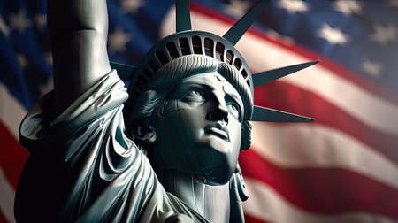 Proud to be American: A Background for Law Day with the United States Flag. Generative AI.の素材