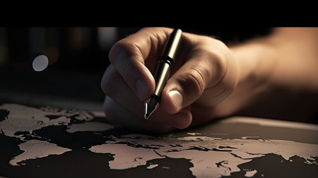 The Power of the Pen: World Press Freedom Day Background Celebrating the Vital Role of Journalists in Promoting Democracy and Human Rights. Generative AI.の素材