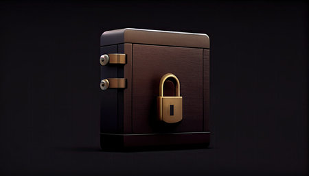 Simplicity is Key: World Password Day Background with a Minimalist Lock Icon for Effective Protection. Generative AI.の素材