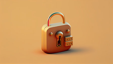 Simplicity is Key: World Password Day Background with a Minimalist Lock Icon for Effective Protection. Generative AI.の素材