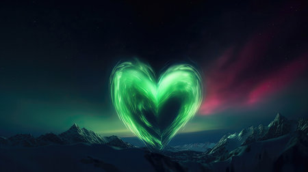 The Beauty and Wonder of Love: An Illustration of a Heart-Shaped Planet for Global Love Day. Generative AI.の素材