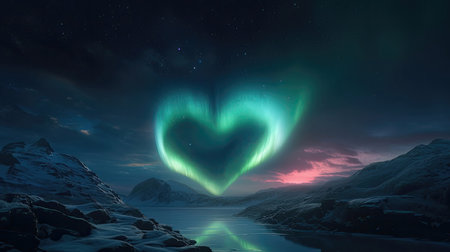 The Beauty and Wonder of Love: An Illustration of a Heart-Shaped Planet for Global Love Day. Generative AI.の素材