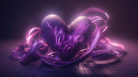 Wearing Purple with Pride: Raising Awareness for Lupus. generative Ai.の素材