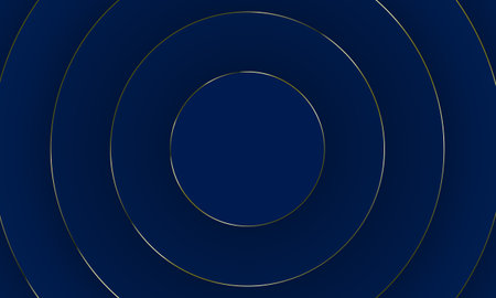 elegant concentric circles in navy and gold, perfect for business, corporate, and presentation designs.のイラスト素材