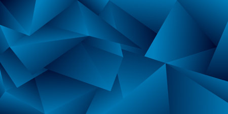 modern abstract polygon background in blue tones, perfect for design, wallpaper, and presentation.のイラスト素材