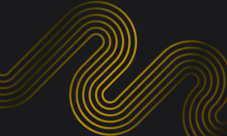 elegant gold line pattern vector on dark backgroundのイラスト素材