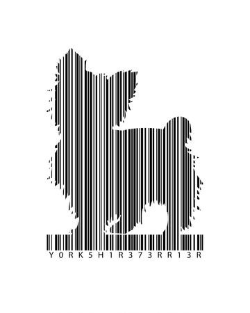 Barcode Art of Yorkshire Terrierの写真素材