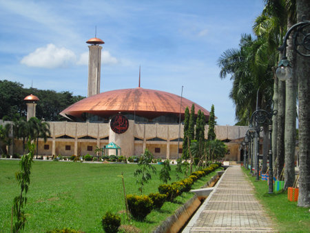 The Grand Mosque of Sabilal Muhtadin in Banjarmasin city, South Kalimantanの写真素材