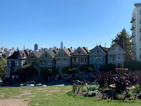 Painted Ladies San Francisco Californiaの写真素材
