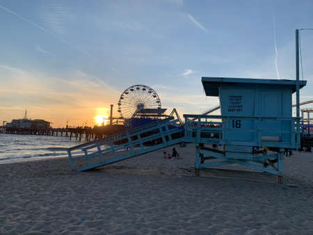 Santa Monica Pier Los Angelesの写真素材