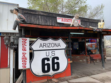 Historical Route 66 Seligman Arizonaのeditorial素材
