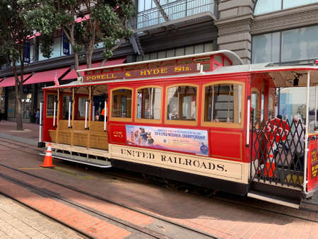 Cable Car San Francisco CAの写真素材