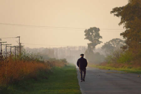 Gaucho in the Argentine countrysideの写真素材