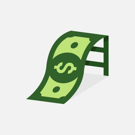 Illustration of a straw from a banknoteのイラスト素材