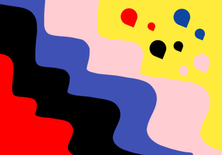 abstract background with colored spots and lines in the style of pop artの写真素材