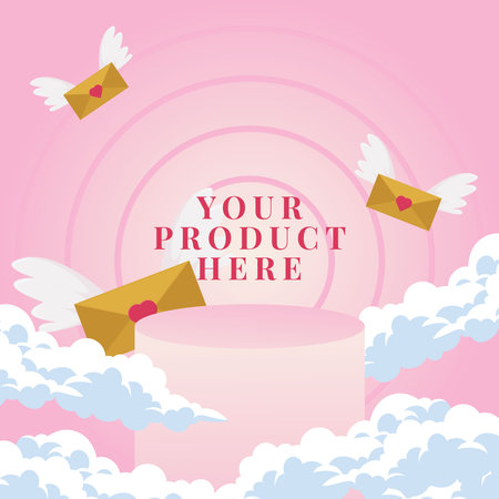Love design over pink background, vector illustration.  Flat design.のイラスト素材