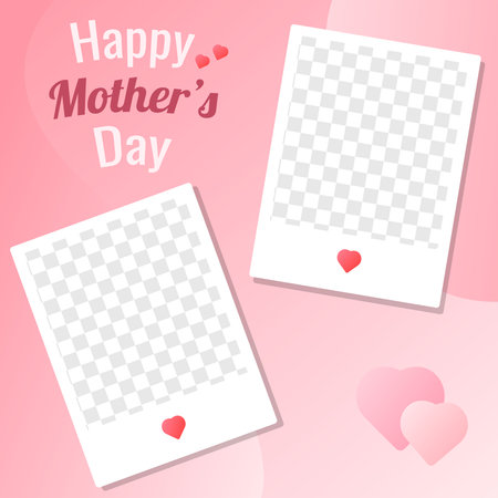 mother's day social media templateのイラスト素材