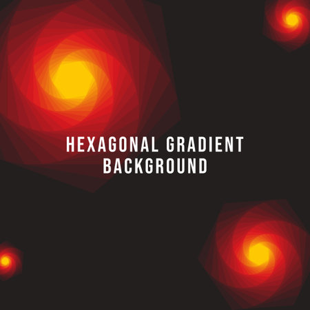 hexagonal red and orange gradient backgroundのイラスト素材