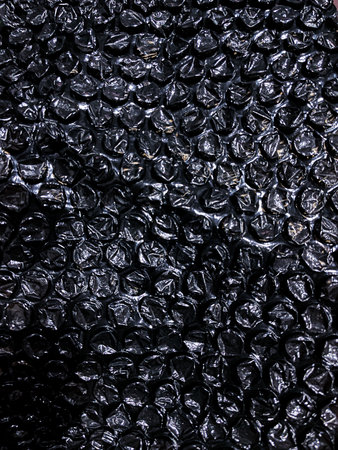 Bubble wrap or plastic bubbles pattern backgroundの写真素材