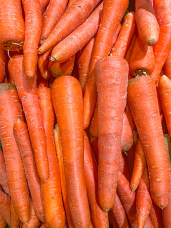 texture background of fresh carrots as backgroundの写真素材