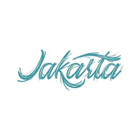 lettering jakarta designのイラスト素材