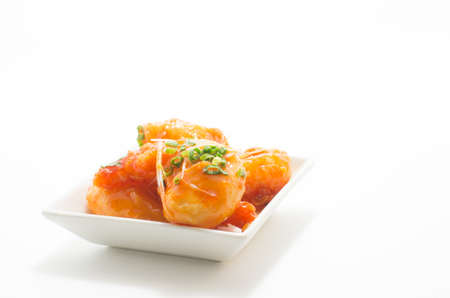 Chili sauce shrimpの写真素材