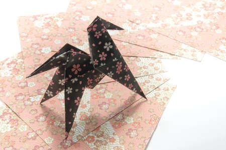 2014 New Year s card of origamiの写真素材