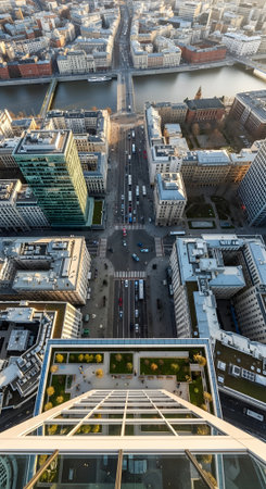 Aerial view of the City of Londonの素材
