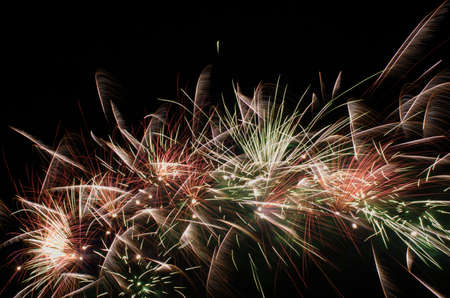 Fireworks at nightの写真素材