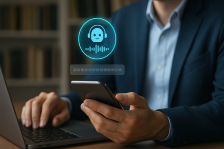 Customer service call center. Customer support. Business and technology concept.の素材