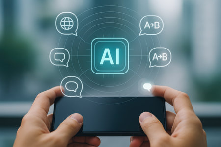 AI, Artificial intelligence, machine learning and modern computer technology concept.の素材