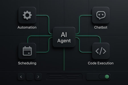 Dark background with buttons and icons. Vector illustration. Eps 10.の素材